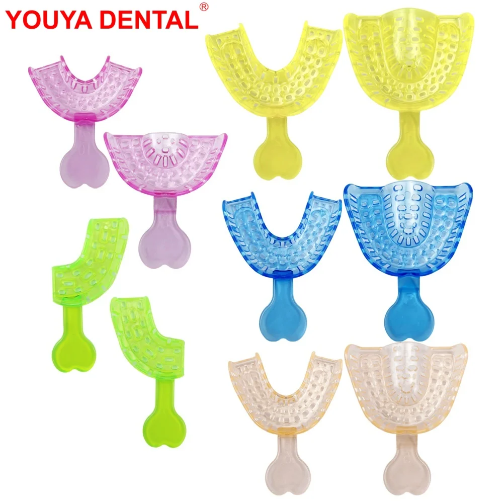 10pcs/set Dental Impression Tray Plastic Teeth Holders for Adult/Children Tooth Trays Dentistry Materials Oral Hygiene Accessory