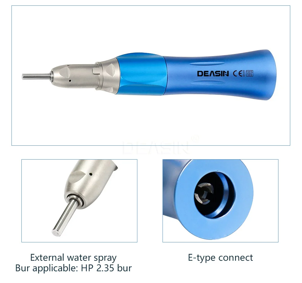 5-teiliges Set Dental Hoch- & Niedriggeschwindigkeits-Handstücke, Bunte Gerade Winkelstücke, Luftmotor, Einweg-Wasserspray, Luftturbine 2/4 Löcher – Detail 5