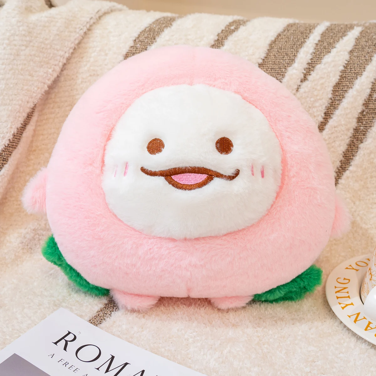 دمية فاكهة ناعمة ولطيفة ومبتكرة، لعبة أناناس، دمية خوخ محشوة، هدية عيد ميلاد، لعبة تفاعلية للمنزل