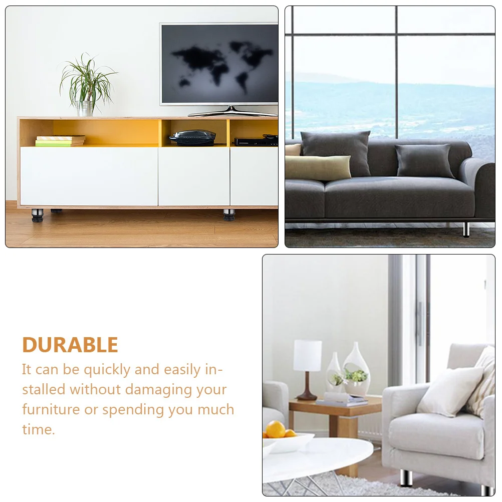 6 шт. регулируемые ножки для мебели из нержавеющей стали, шкаф, диван, стол, кровать, мебель для гостиной, спальни, ножки для дивана