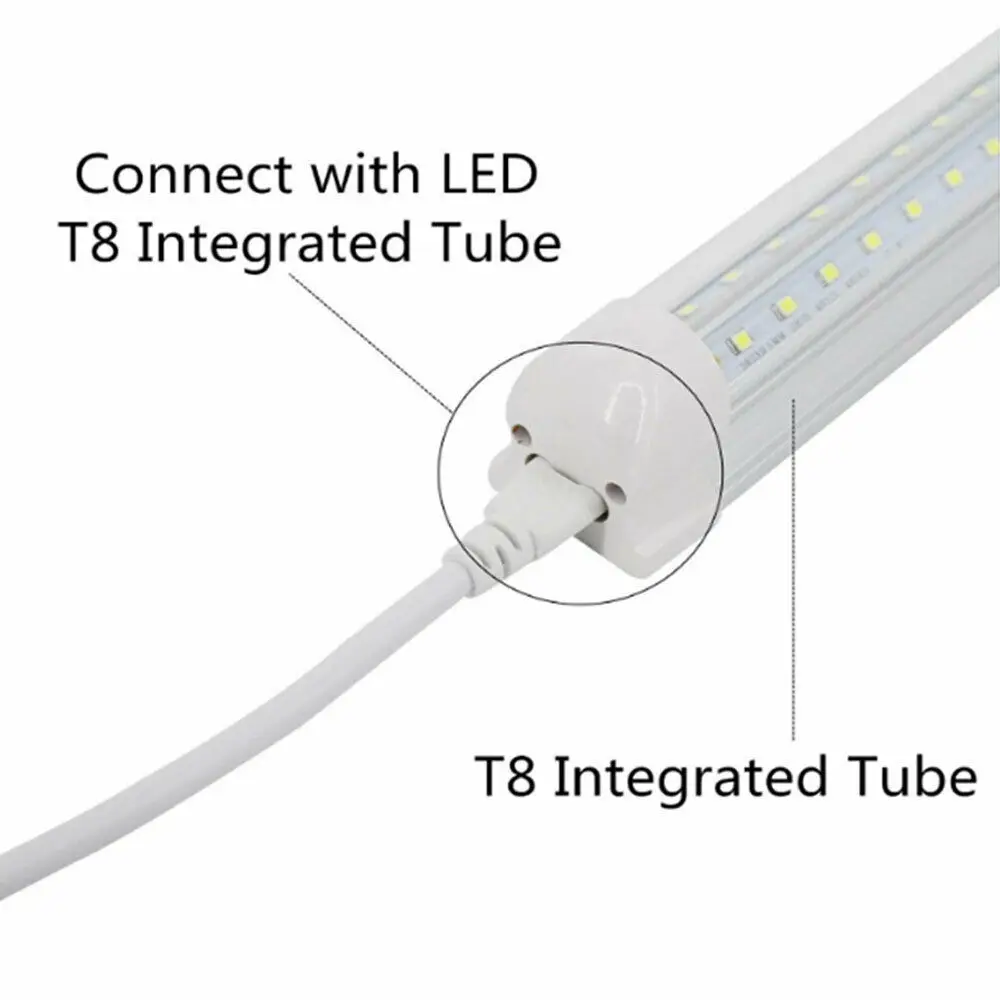 Flexiable Double End 3Pin 30-200cm T8 / T5 Cable Wire Connector For LED Integrated Tube Light Cable & Connectors