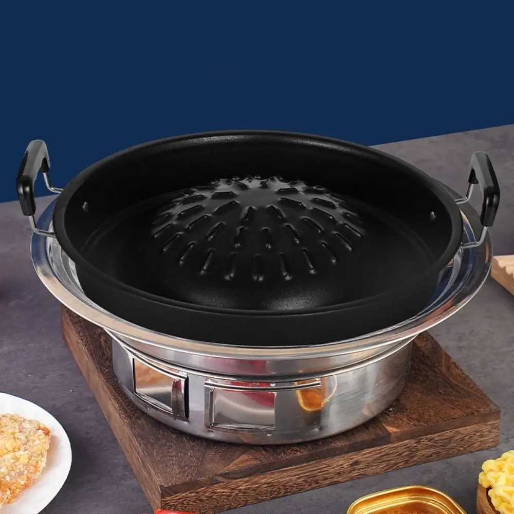 Multi-function Thai Picnic Grill Pan Portable Reusable Outdoor Roasting Plate 30/35cm Rust-proof Food Griddle Household view 3