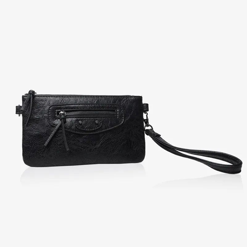 Classic fashion versatile single shoulder oblique span multi-card position with compartment small satchel locomotive bag wallet