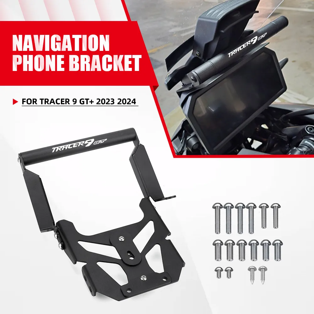 Tracer 9 GT+ 2023 2024 GPS Navigation Phone Bracket For YAMAHA Tracer 9GT+ Tracer9gt Plus Cellphone GPS Mount Extension Holder