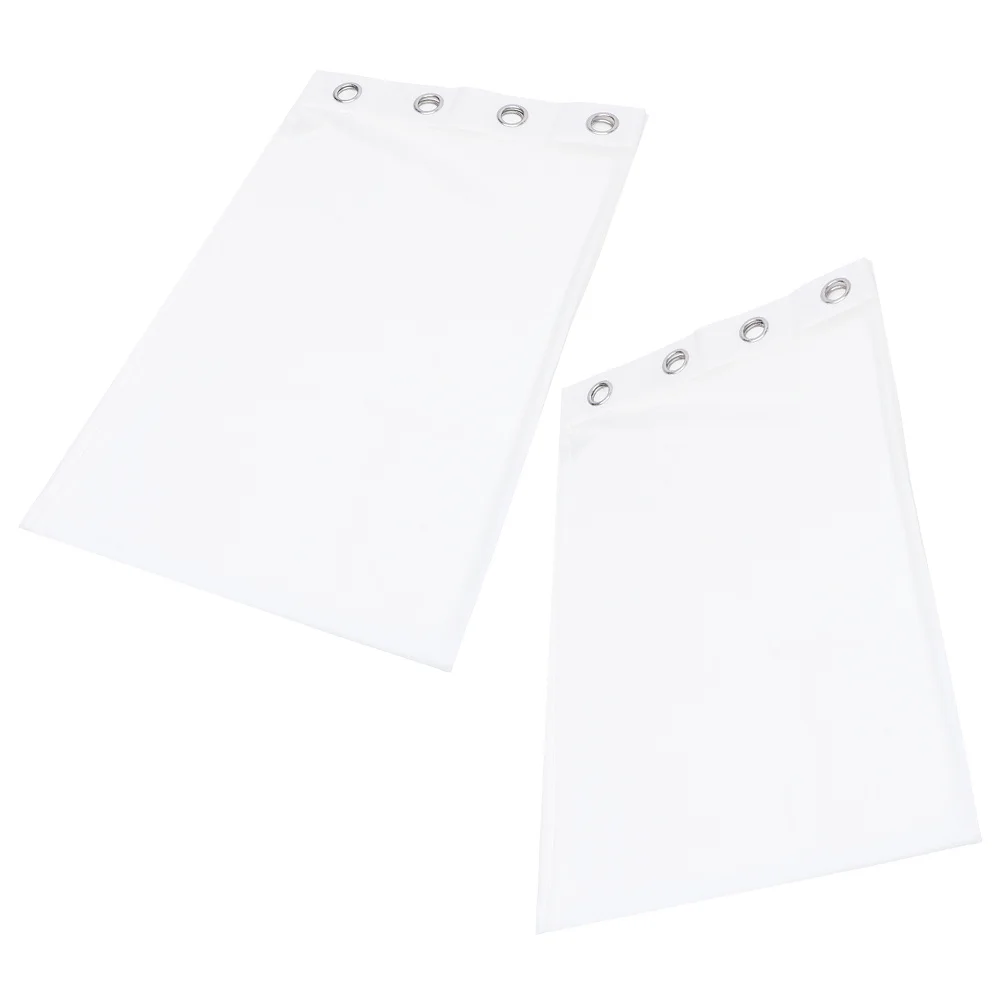 Alipis 2 قطعة ستائر خارجية مقاومة للماء بيضاء من البوليستر الشاش نافذة الشاشة ستائر الشمس ديكور شفاف #5