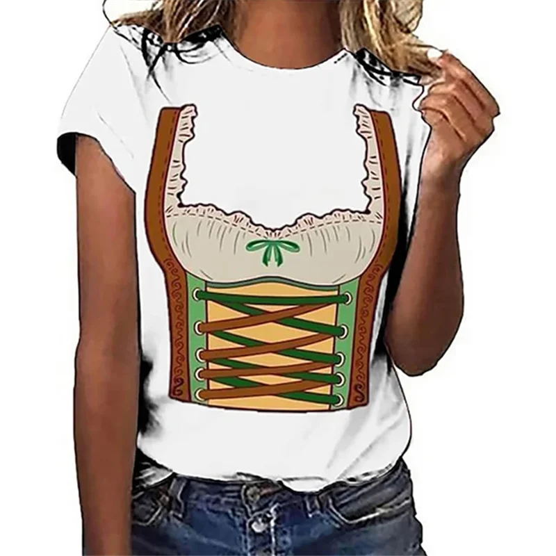 Fashion Men Women T-shirt Funny Graphic Oktoberfest Beer Bavarian Style Tee Shirts Unisex Casual Y2k Oversized Female Clothing