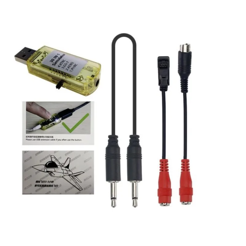 30 в 1 Rc Usb симулятор полета с кабелями для G7 Phoenix 5,0 Aerofly Vrc Fpv гоночный Дрон Радиоуправляемый квадрокоптер