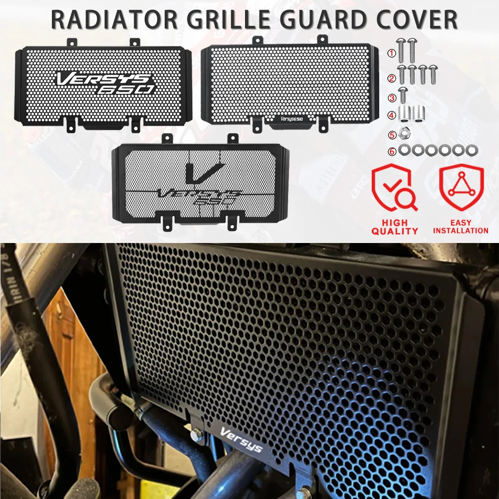 

For Kawasaki Versys 650 Radiator Guard Versys650 2006 2007 Motorcycle Accessories Radiator Grille Grill Guard Cover Protector