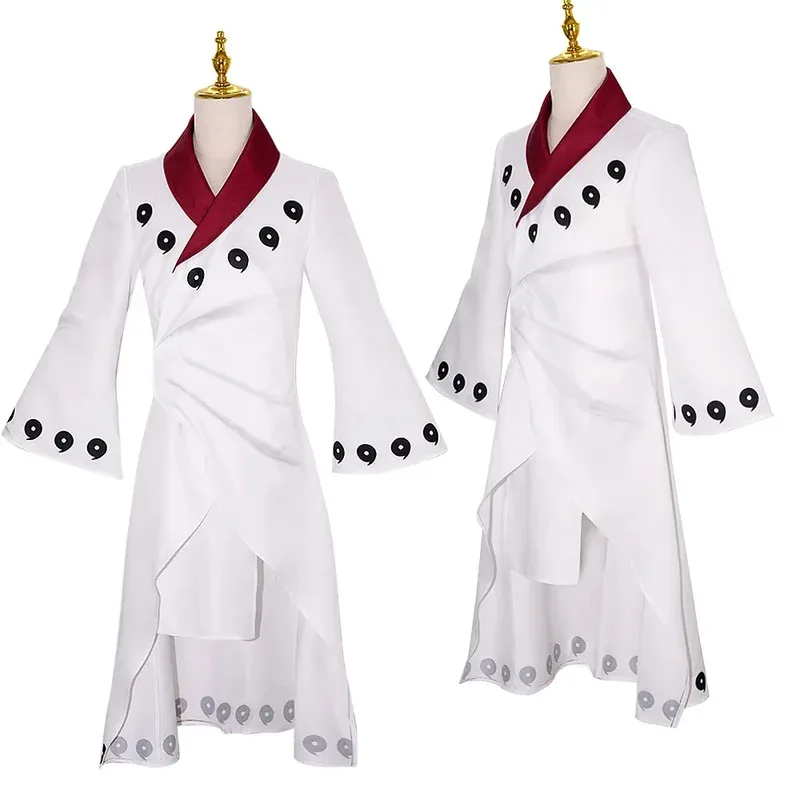 أوتشيها مادارا أنيمي تأثيري حلي ملابس بيضاء رجل هالوين تأثيري اوتشيها مادارا الملابس