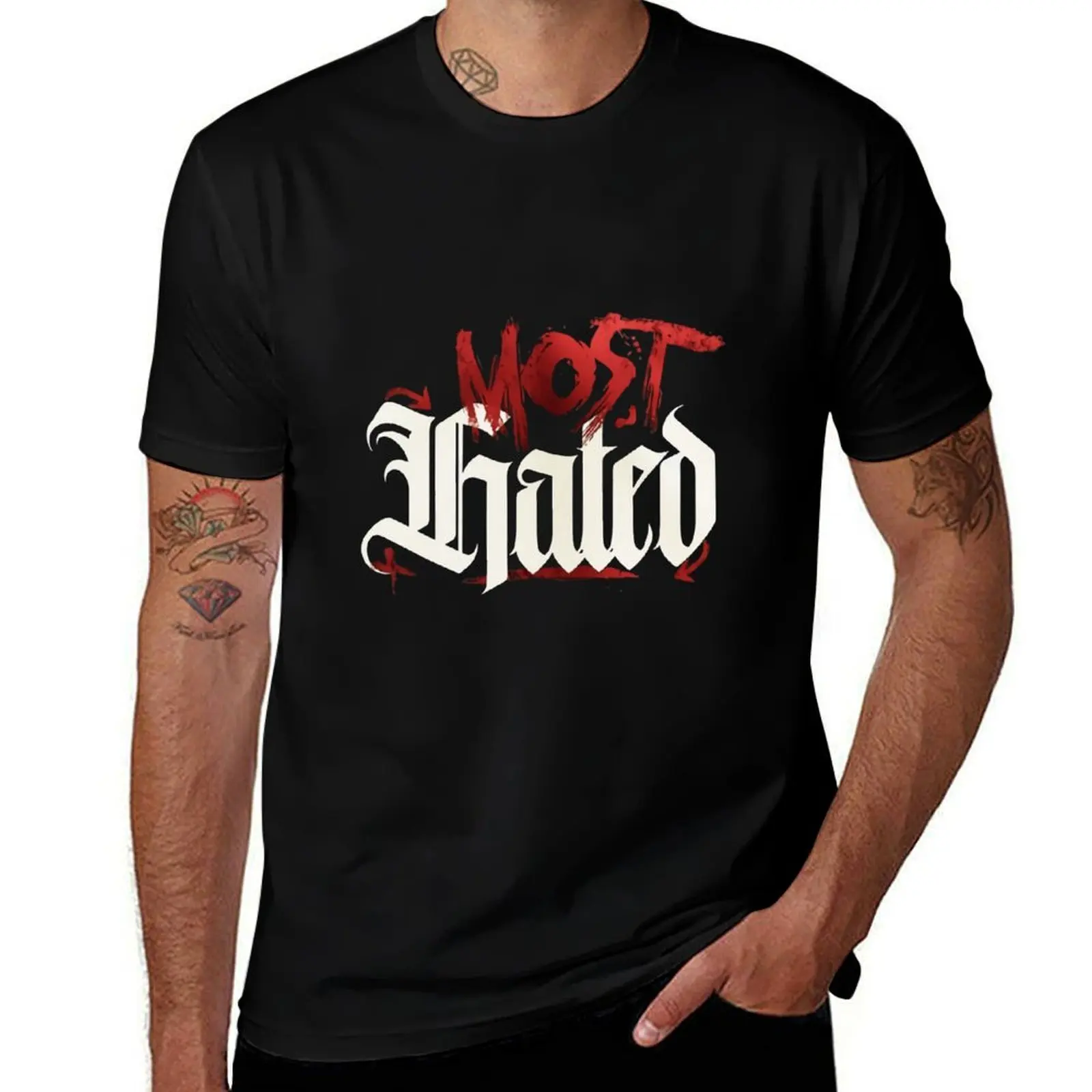 Fredo Bang m-erch Most Hated T-Shirt Plus Size Loose Short Sleeve Top T-Shirt