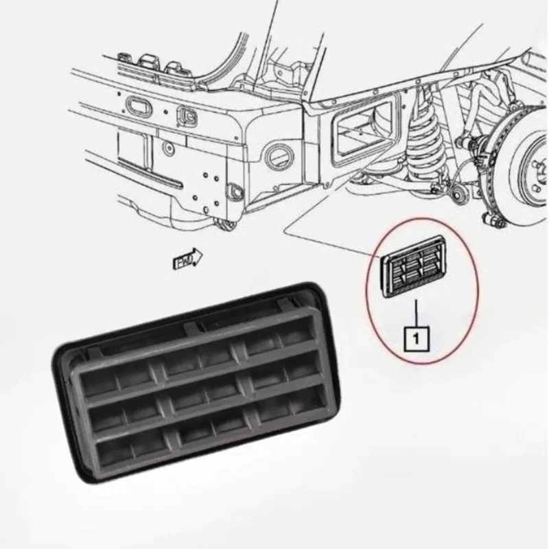Rear Air Conditioning Vent Replacement 05058636AD,55394330AB Rear Tailgate Vent For Multiple Model