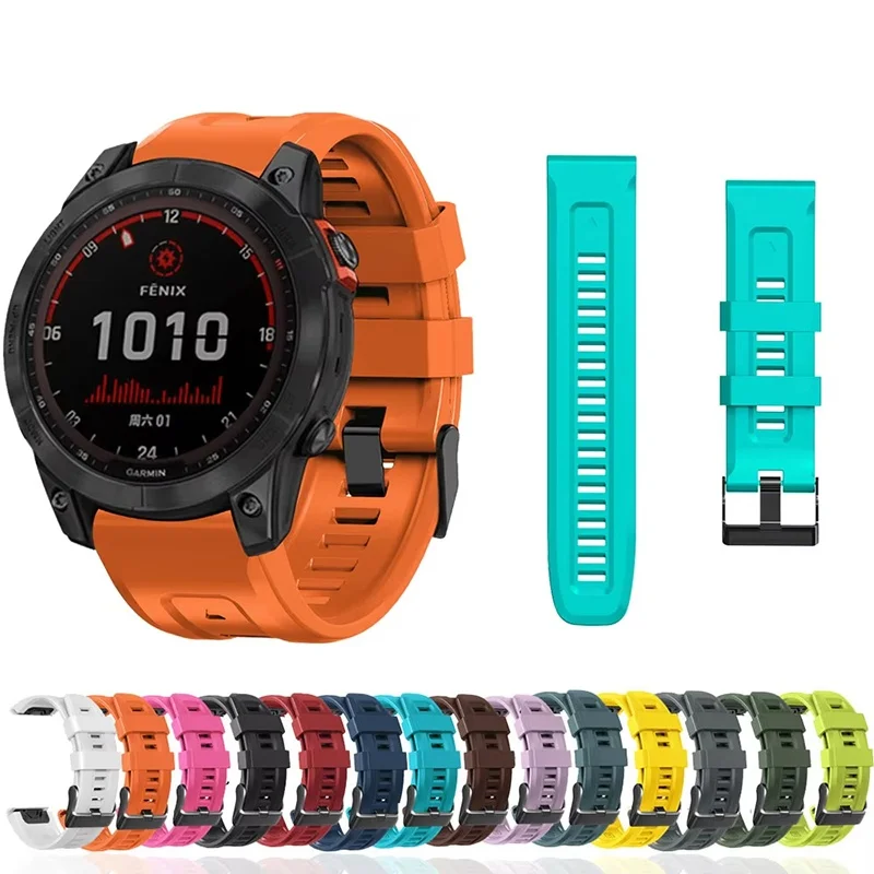 20/22/26mm Wristband For Garmin Fenix 5X/5Xplus/Fenix 3/Fenix 3 HR Silicone Sport Watchband Replacement Watch Strap Accessories