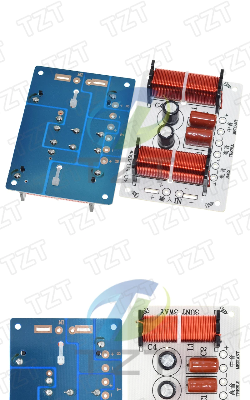 1/3PCS 3 Weg Audio Lautsprecher 150W Crossover Schaltung Höhen Mitteltöner Bass Modul Audio Lautsprecher Frequenz Teiler hause Lautsprecher – Detail 5