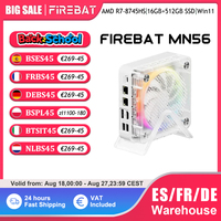 FIREBAT MN56 MINI PC AMD R7-8745HS Mini PC Windows11 DDR5 16GB+ 512GB SSD 8 Cores  Desktop Computer BT 5.2 WIFI6 HDMI TYPE-C USB