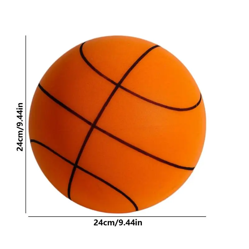 Stille basketbal met netzak Dribbelen Indoor Airless Foam Basketbal Stil Dribbelen Indoor Training Stille bal Stil stuiteren