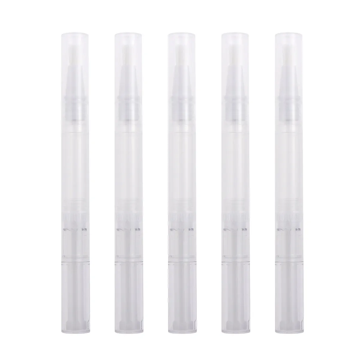 20Pcs Nail Oil Pen Transparent Empty Container Brush Applicators for Lip Gloss Essential Oils Nail Polish Eyelash