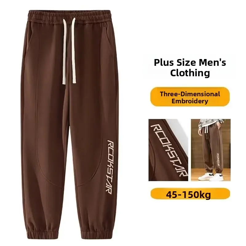 

Men's Casual Cotton Sweatpants Elastic Waist Sports Pants Embroidered Work Trousers Harlan Pants Wear Resistant Long Pants