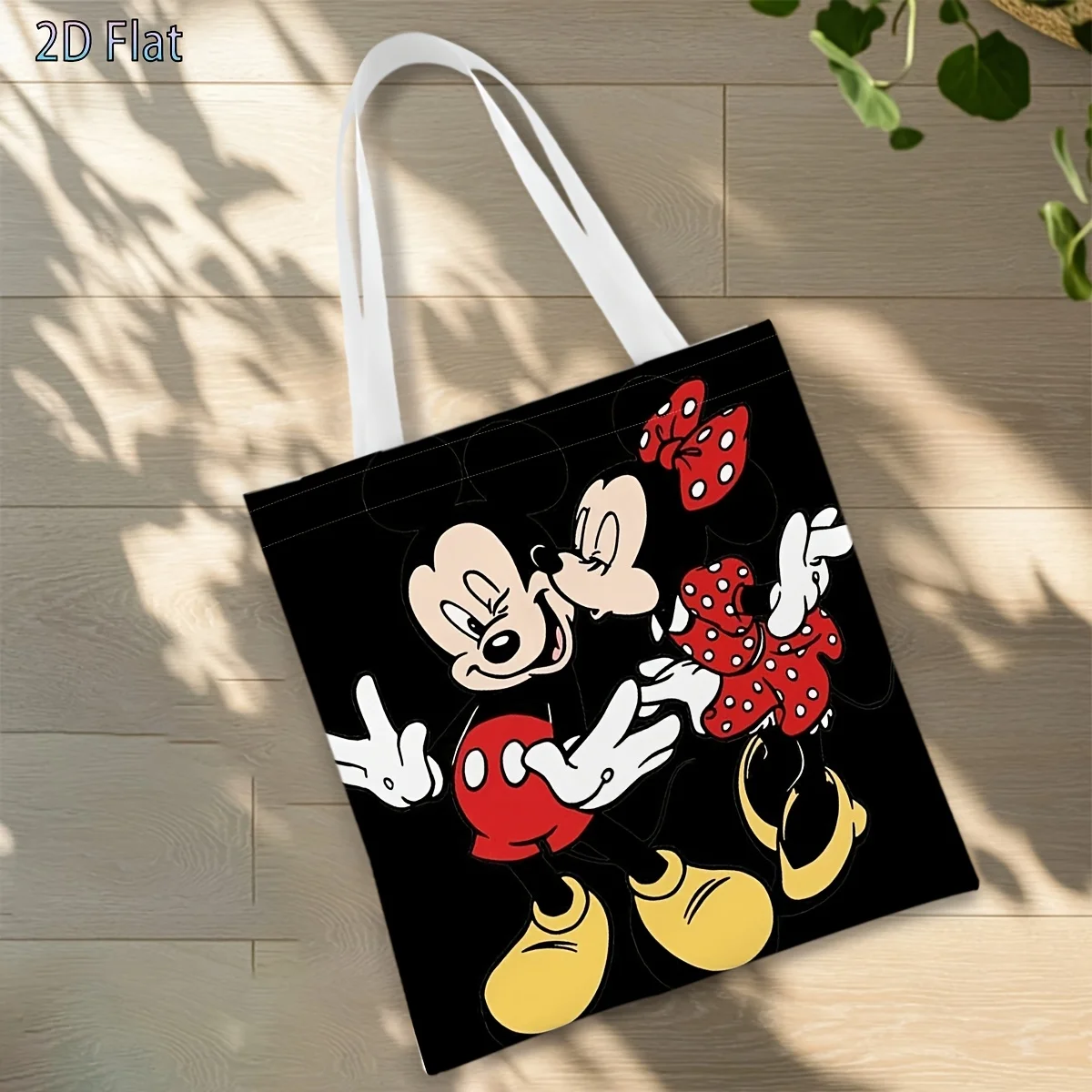 A multi-functional female zipper bag with Minnie and Mickey 