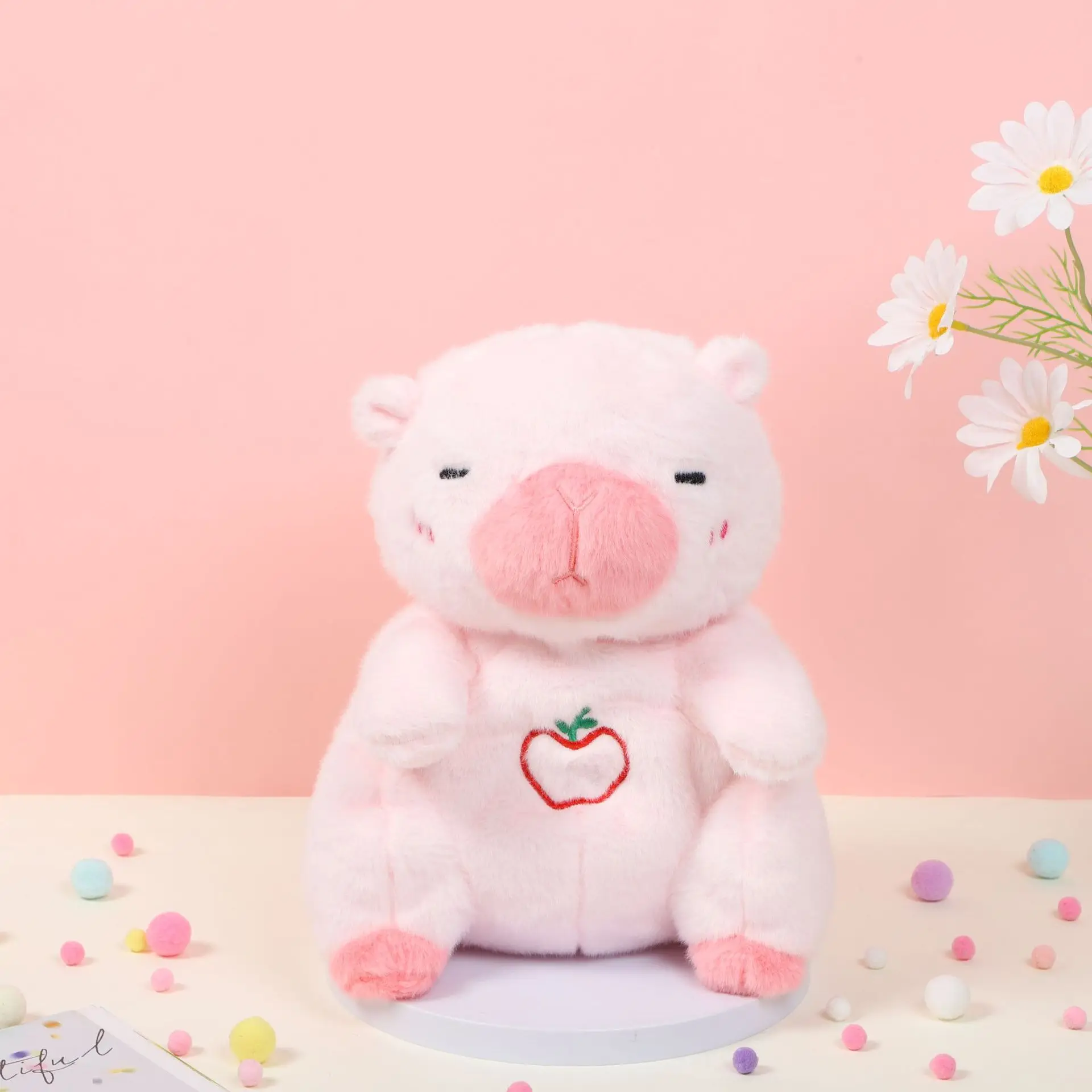 Musical Animal Plush Toys with Realistic Breathing Rhythmic Music and Lights Soft Stuffed Dolls Anxiety Relief Gifts for Girls