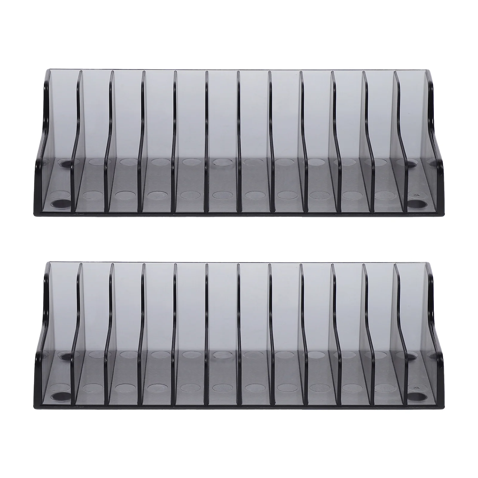 

2 Pcs Game Card Box Storage Rack Disc Organizer Vertical Shelf for Home Table Top Black Holder Gaming Lovers
