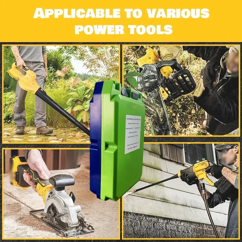 18650 리튬 배터리 팩 18V~21V 50000mAH는 Makita/worx/Dayi 전기 잔디 깎는 기계, 울타리 기계, 차 따는 기계 등에 적용 가능합니다.
