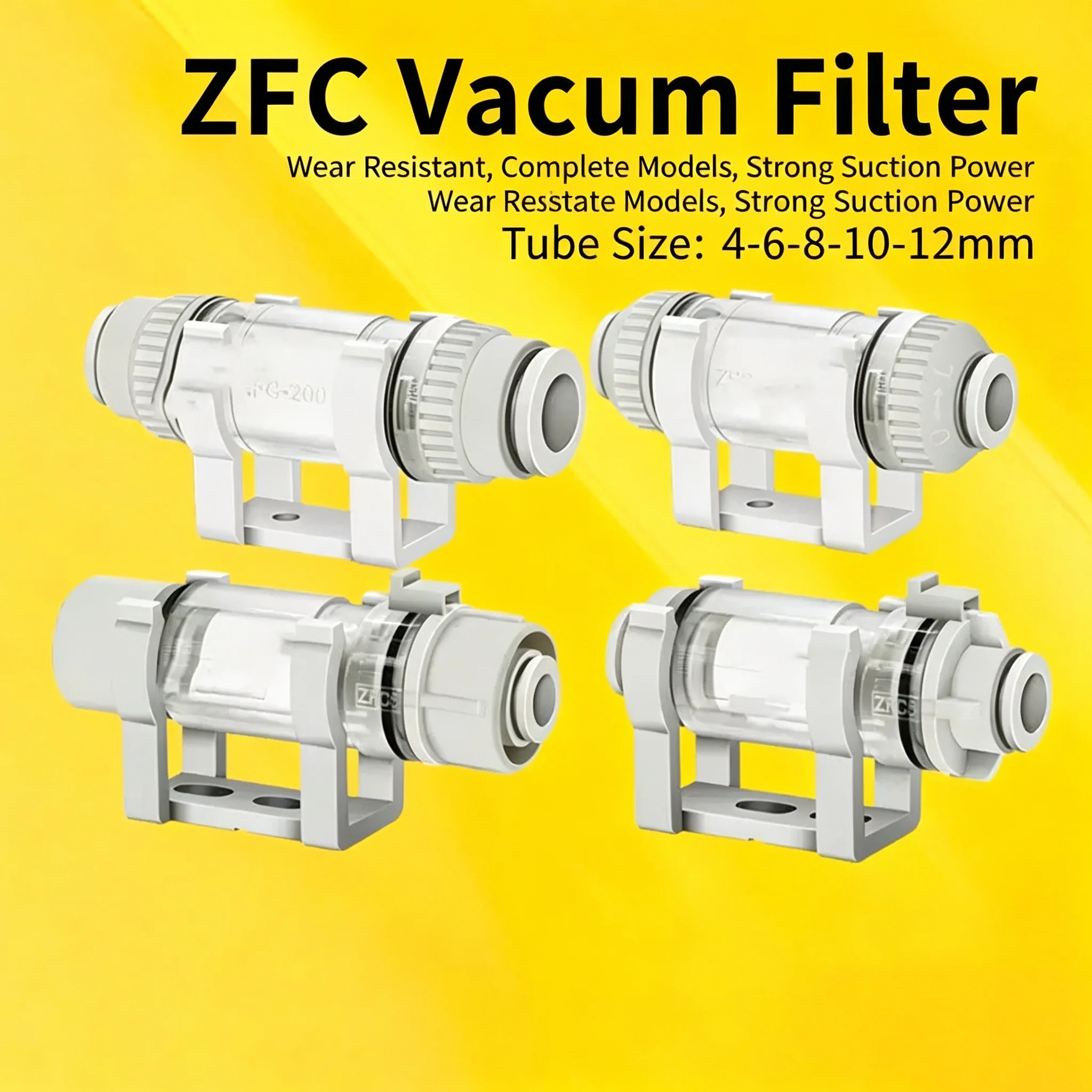 Fiber Element Air Suction Cup AZFC100 AZFC200 ZFC100-06B ZFC2 ZFC Series In-Line Vacuum Filter Industrial Removable