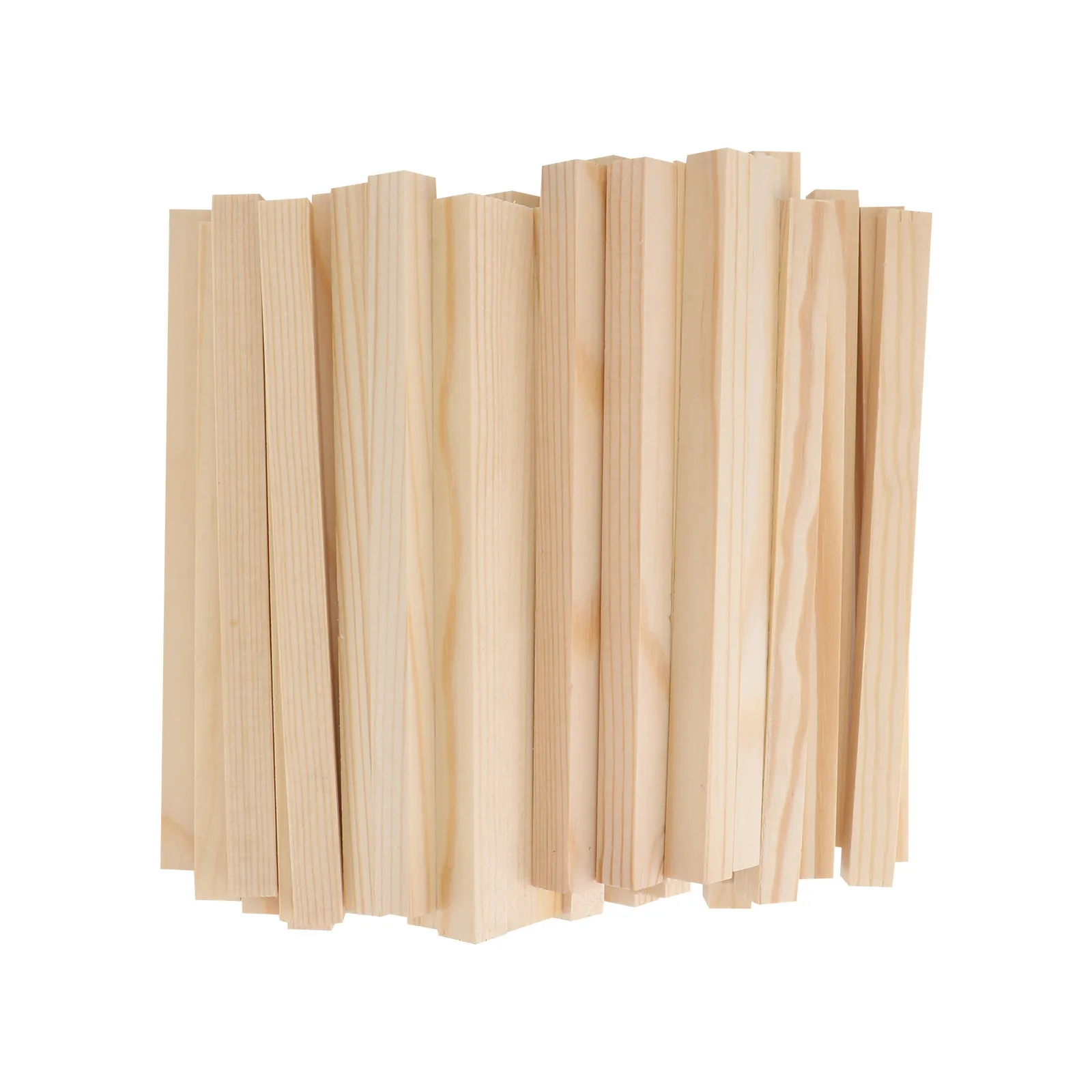 

50 шт. квадратных деревянных палочек с натуральной текстурой дерева, материал для поделок своими руками, для архитектурных моделей, миниатюрного ландшафта, рукоделия