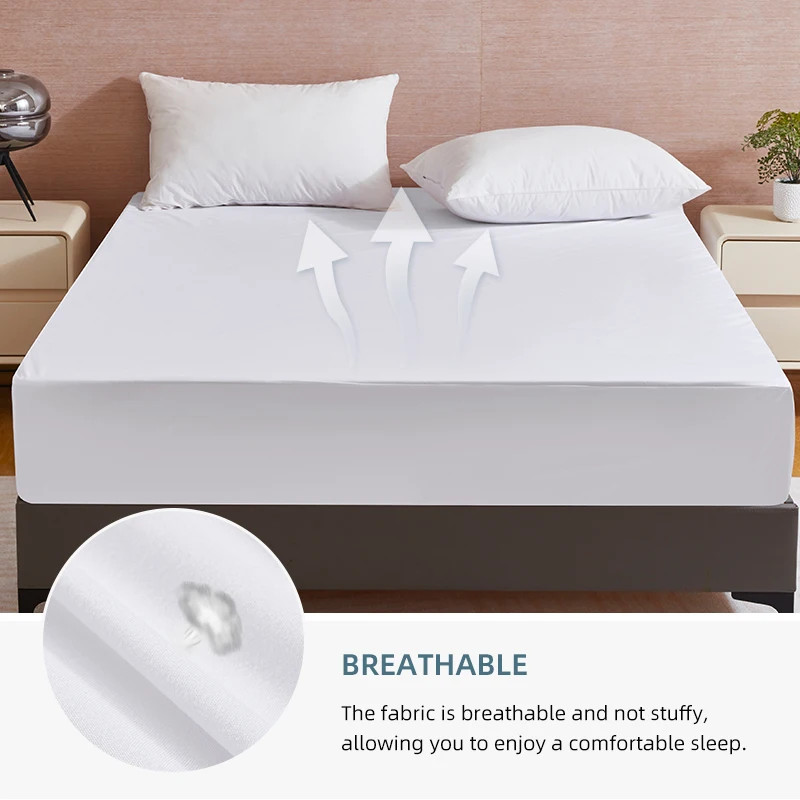 Queen Waterproof Mattress Protector,Pee and Liquid Proof Cover for Pets, Elderly, and Incontinence,