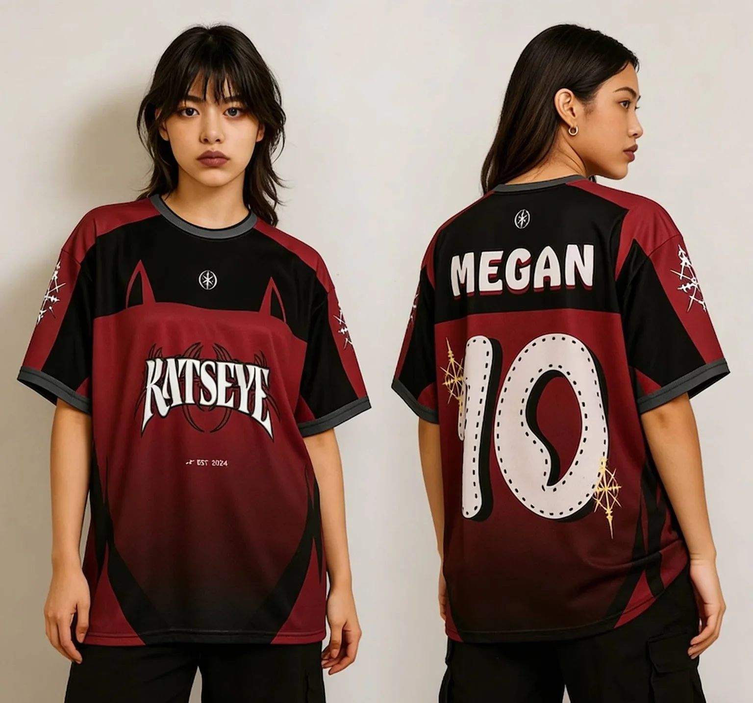 KATSEYE Jersey Short Sleeved Round Neck Loose Fashion Streetwear Fan Gift Summer Women's/Kids Casual Sports T-Shirt Y2k Top