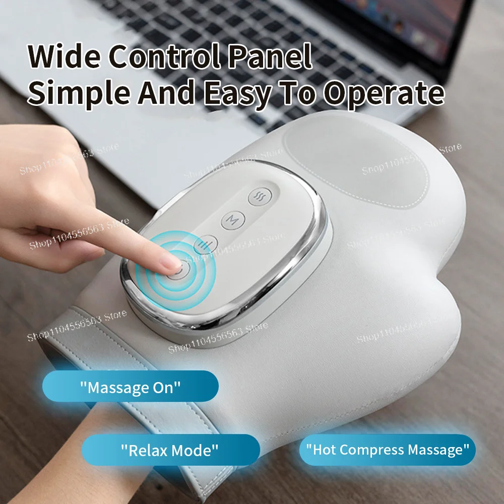 Heat Compression Hand Massager, Pain Relief Glove for Arthritis Wrist Carpal Tunnel Neuropathy & Circulation