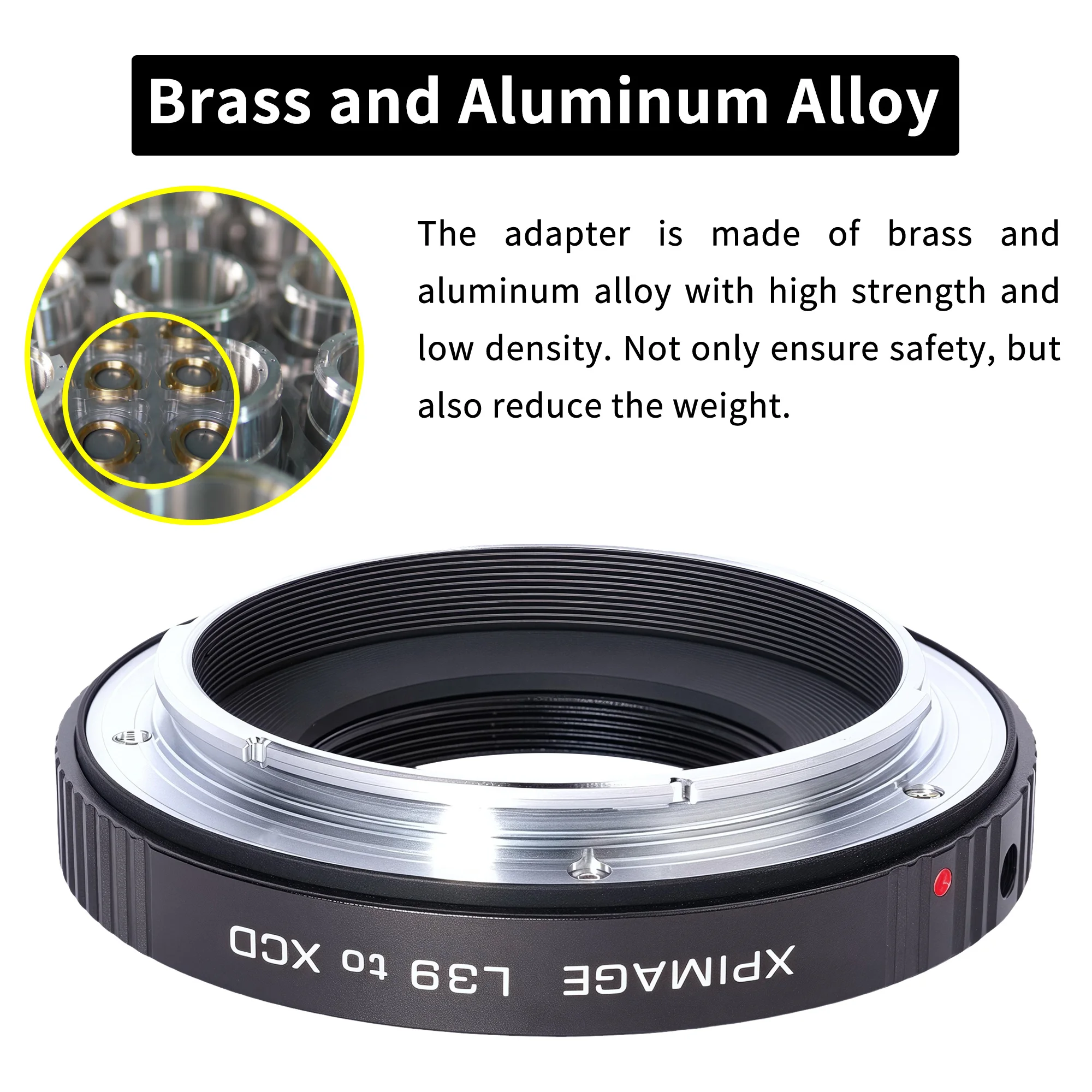 XPIMAGE Lens Mount Adapter Ring Compatible with Leica L39 LTM Thread Lens to Hasselblad X System XCD