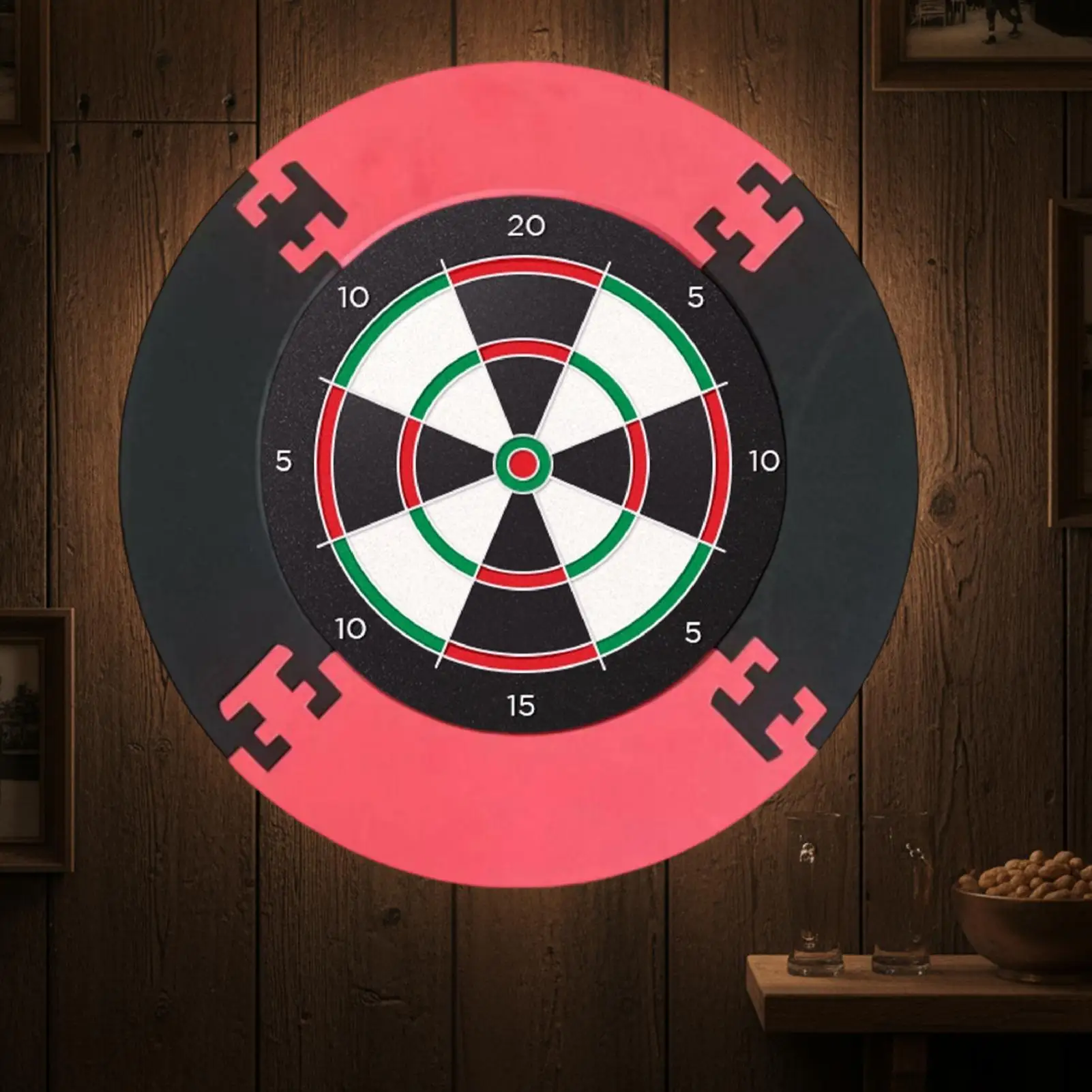 

Dartboard Wall Protector Thick Flocked Sound Dampening Ring for All Dart Types, Indoor Outdoor Game Room Use