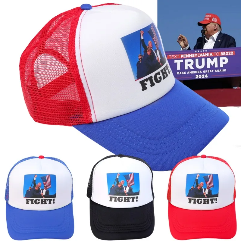 Mesh Trump Cap American Presidential Hat Make America Great Again Hat Donald Trump Republican Cap Fight Breathable Baseball Cap