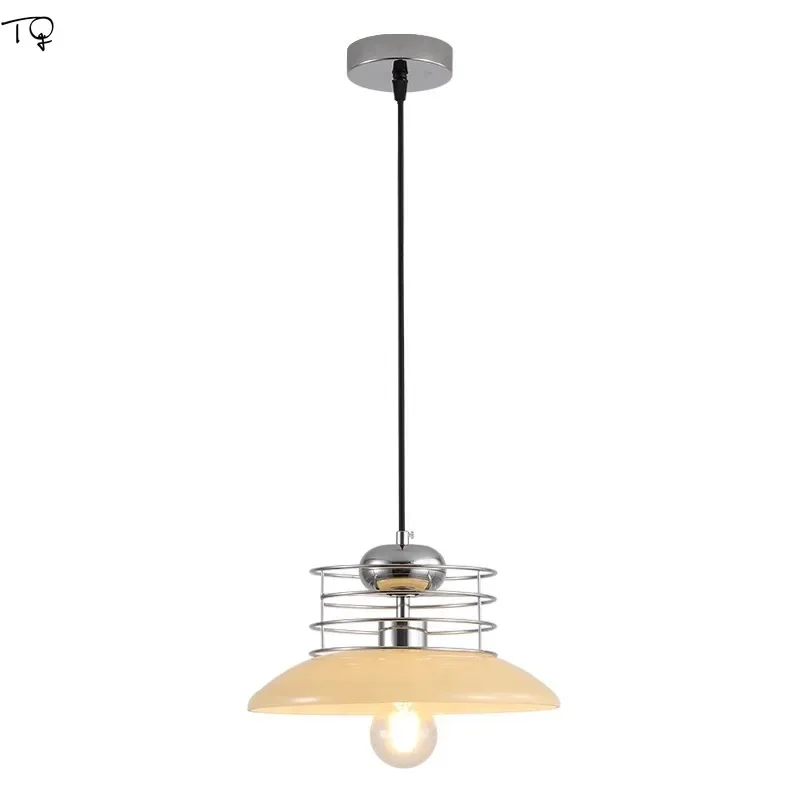 

Medieval Bauhaus Flying Saucer Pendant Lights LED E27 Cream Wind Designer Hanging Lamp Restaurant Dining Room Kitchen Island Bar