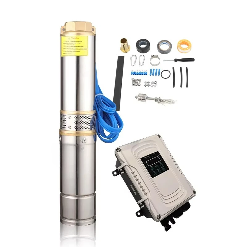 1.5HP/2HP DC Solar Submersible Water Pump Deep Well & Irrigation Application Solar Powered Stainless Steel 48V
