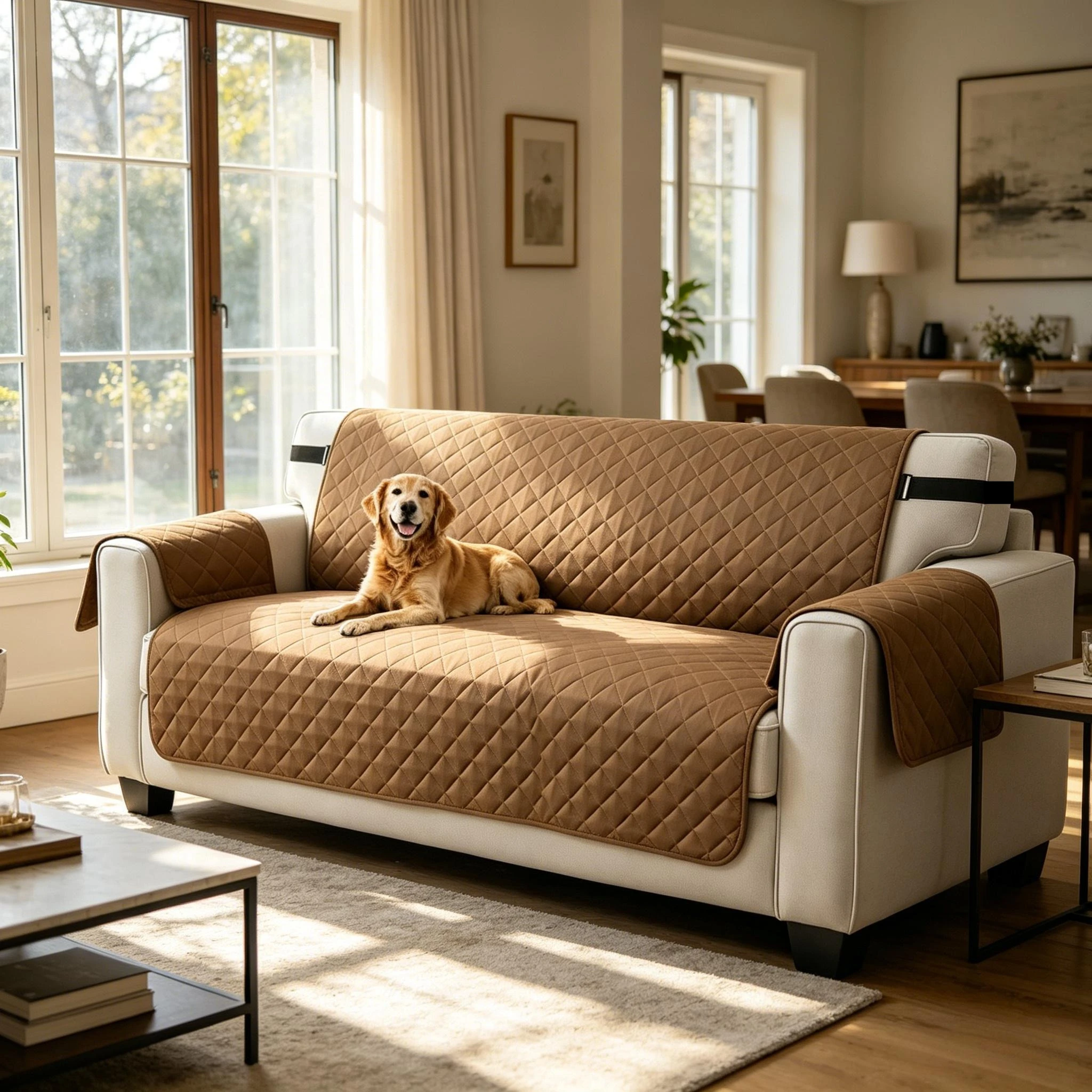 Pet Blanket Sofa Cover Waterproof & Anti-Slip Slipcovers Washable Elastic Straps Couch Recliner Armchair Protector for Kids Pets