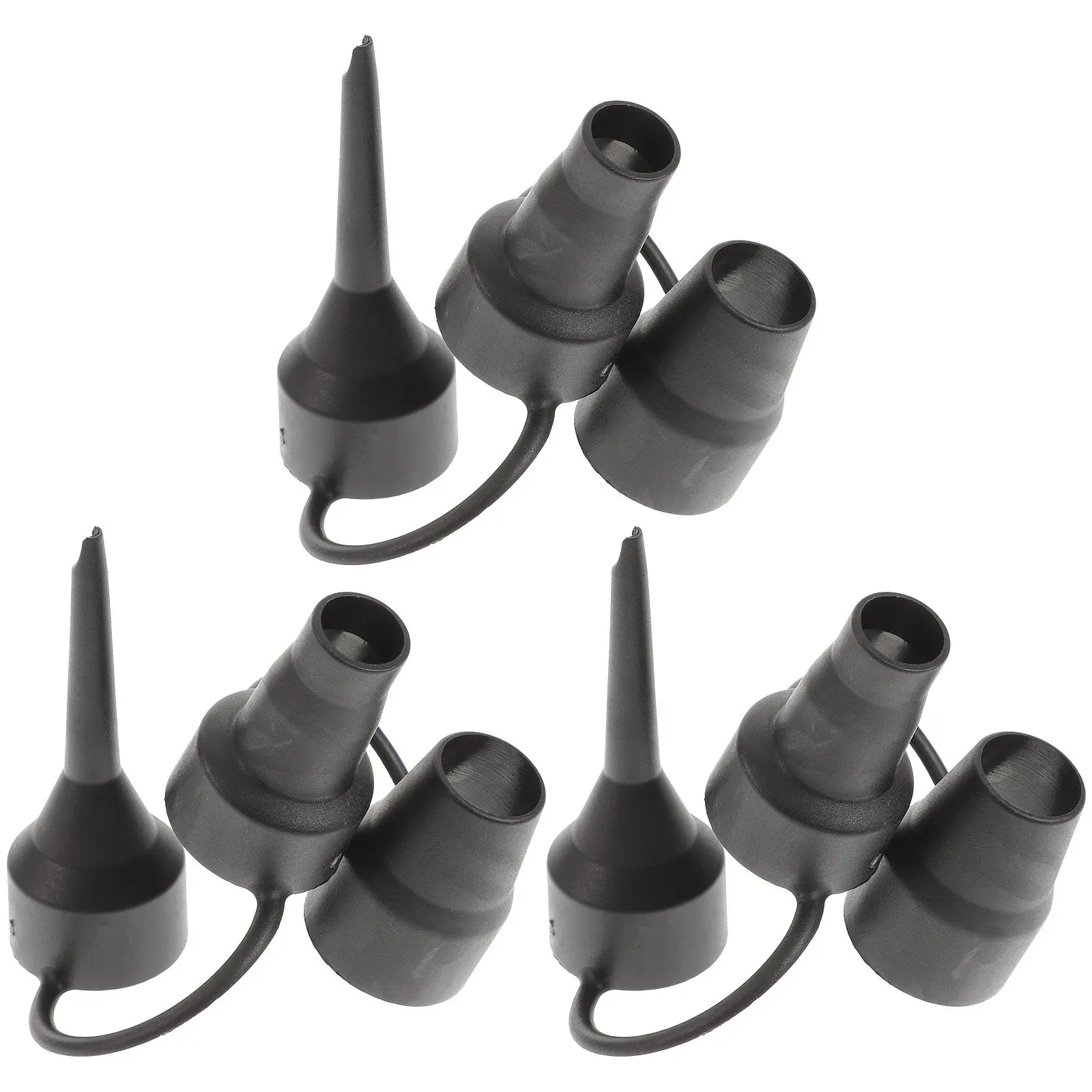 Air Pump Converter Nozzle 3 Sizes Plastic Replacement Inflator Adapter Air Pump Nozzle Replacement Nozzles
