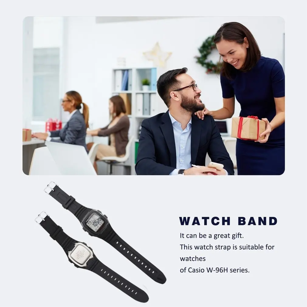 2024 New Silicone Watch Band Stainless Steel Pin Buckle Watchband for Casio W-96H Sports Men Women Strap Bracelets Fast shipping