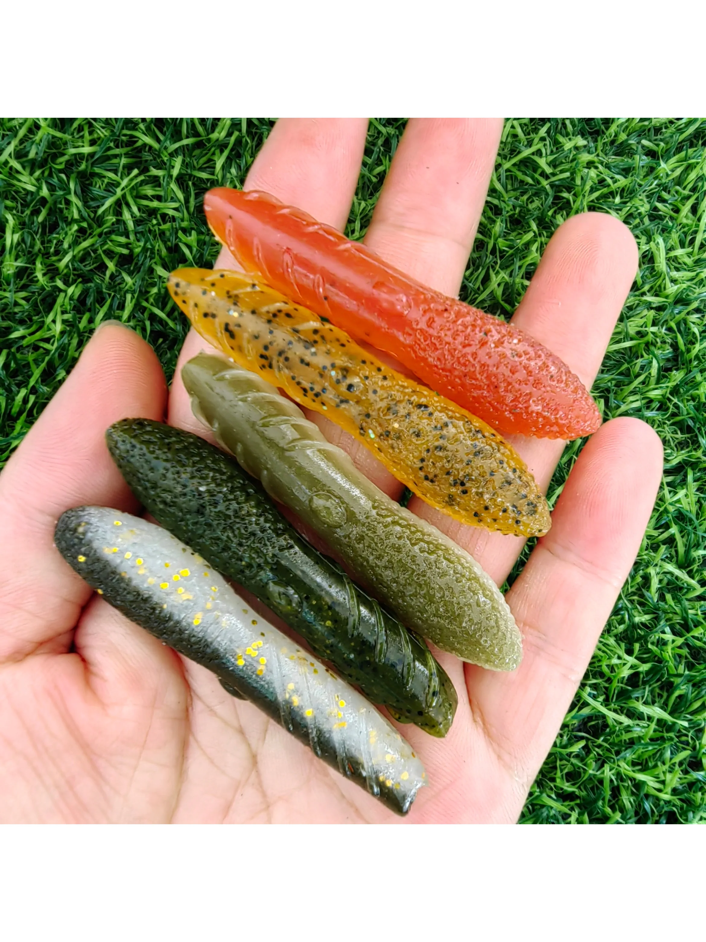 MUKUN 63mm/80mm Sinking Soft Lure Artificial Fishing Lures Sea Worms Earthworm Fishing Tackle Soft Lures