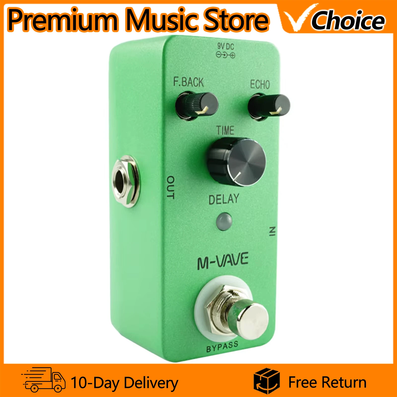 M-VAVE Electric Guitar Effect Pedal Classic Delay Pedal Analog Classic Delay Echo Effect True Bypass Pedal Guitar Accessories