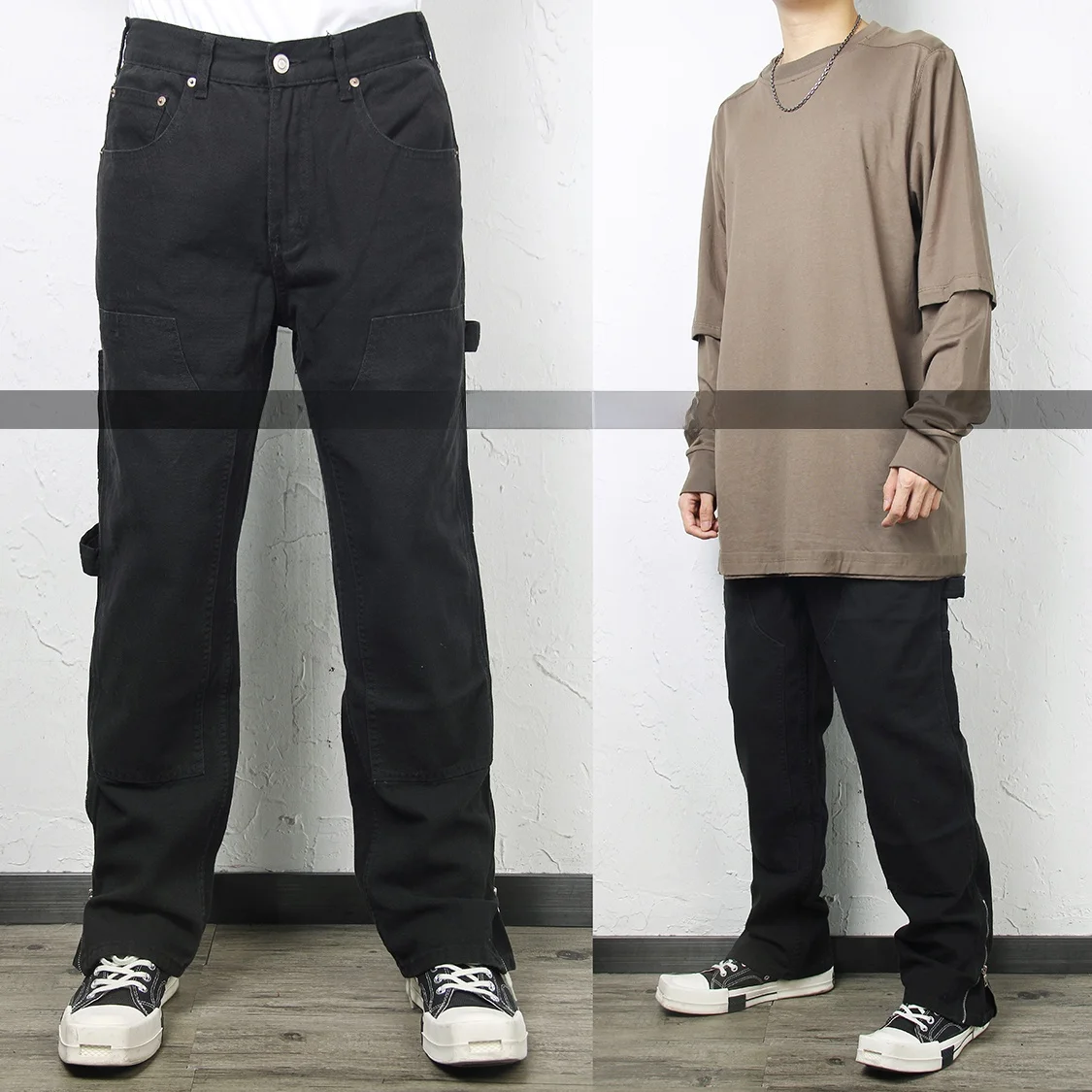 

Loose Dad Jeans Street Sle Hip Hop Workwear Trousers Wide Leg Pants Casual Loose Fit Men's Denim Jeans Autumn Faion