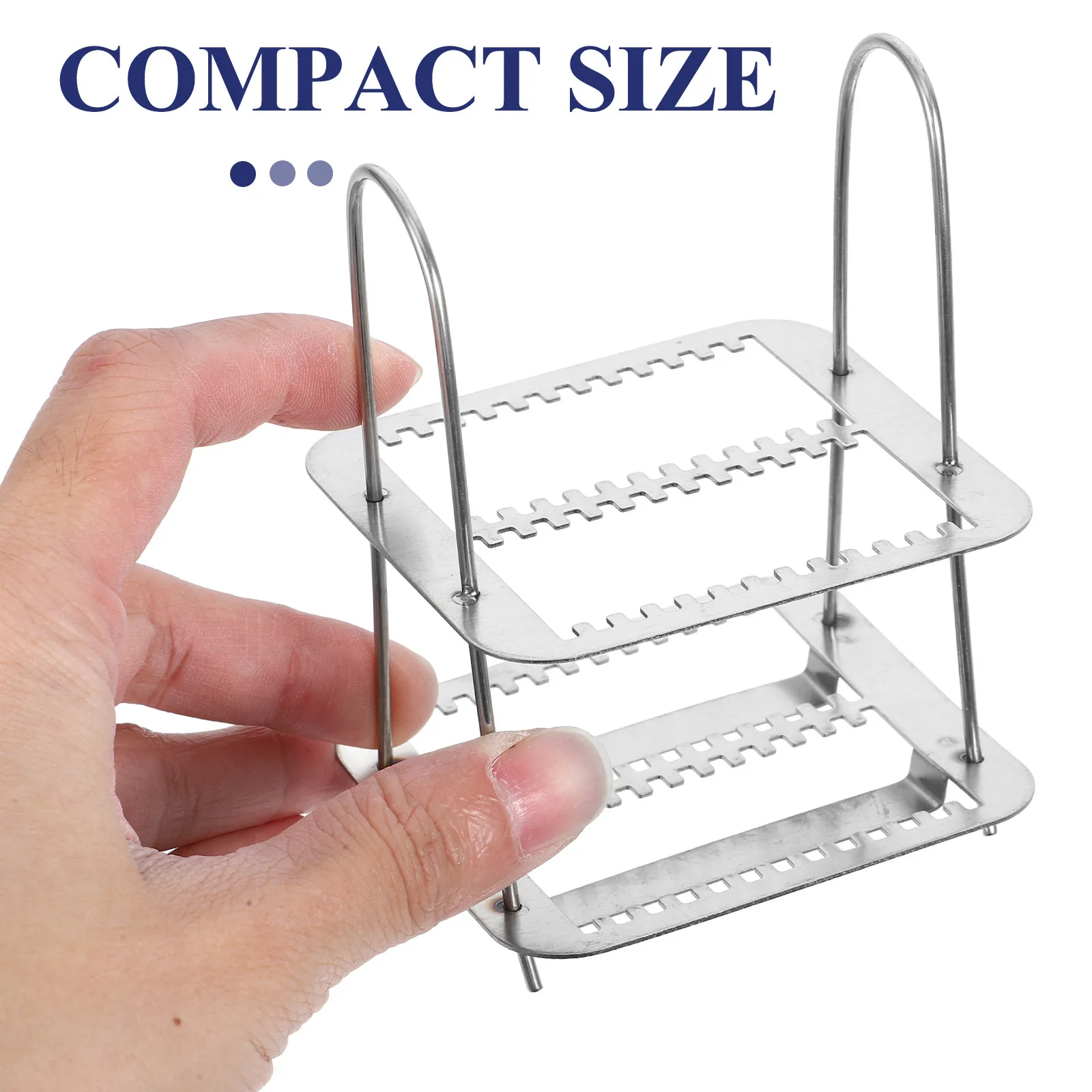 Stainless Steel Staining Rack for 26 Microscope Slides Stable Laboratory Slide Holder Metal Storage Rack Efficient Workflow Tool