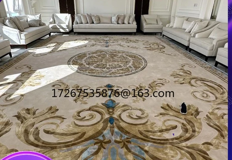 

Light luxury art carpet, soft and comfortable abstract high-end European living room bedroom carpet