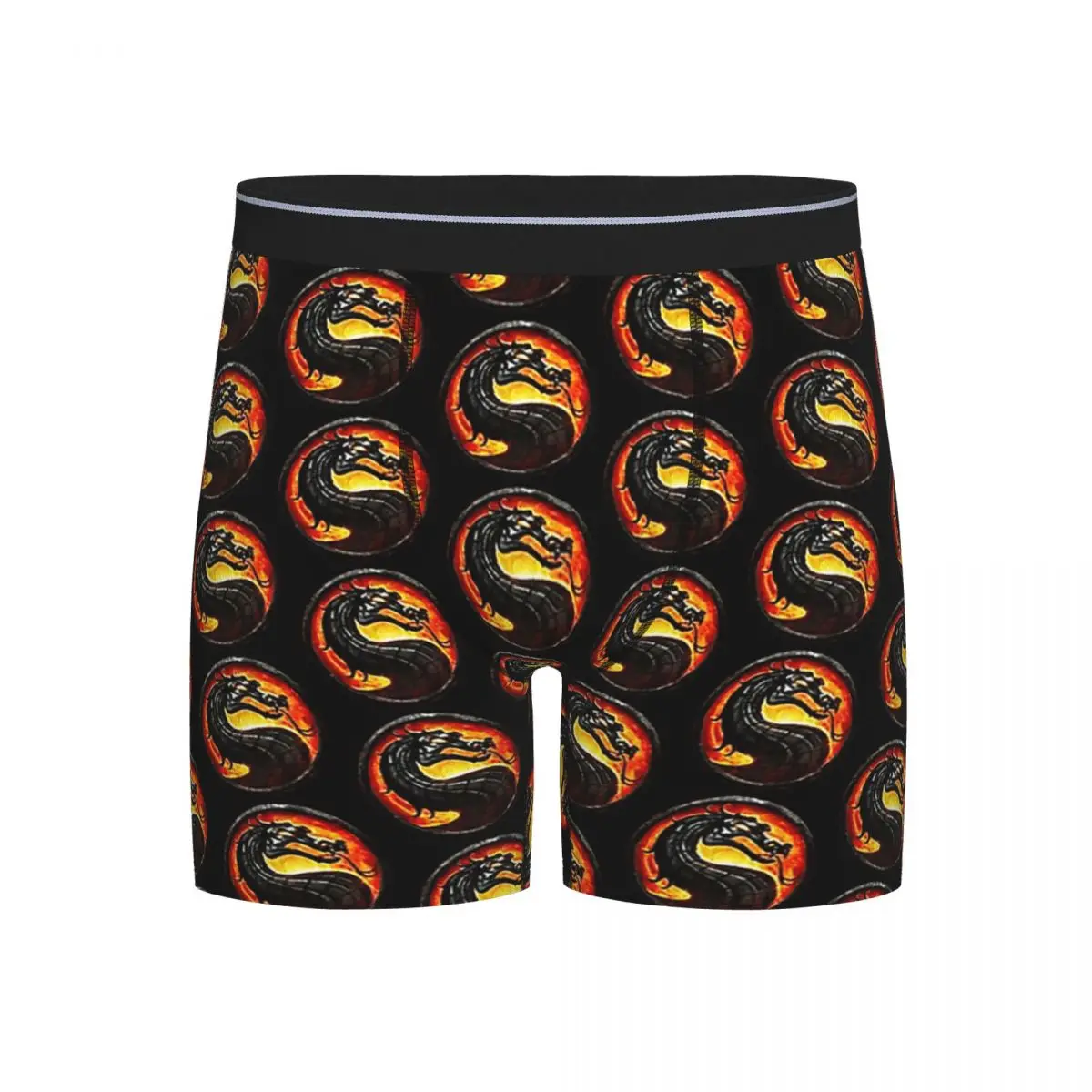 

Длинные трусы-боксеры, шорты Mortal Kombat, трусики с логотипом, мужское дышащее нижнее белье для мужчин, подарок бойфренду