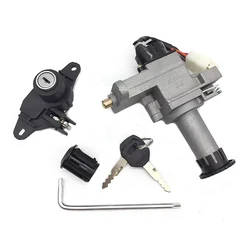 Motorcycle Fuel Tank Cap Lock Ignition Switch Lock Set Seat Lock Set With Keys For Suzuki AN125 AN 125 125CC HJ125T-7 8 Haojue