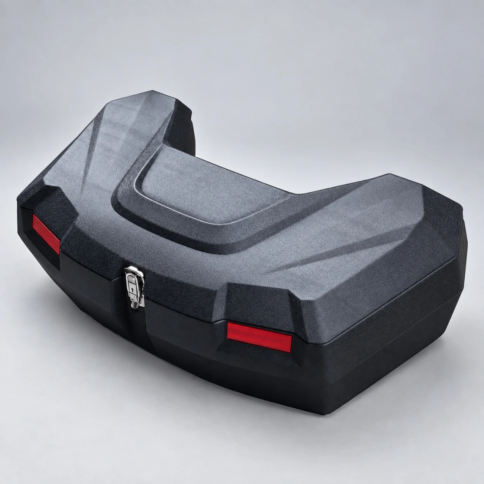 Hard-Shell Rear ATV Cargo Box Lightweight Rear Four-Wheeler Storage Box with Hinged Lid Heavy-Duty Wear-Resistant