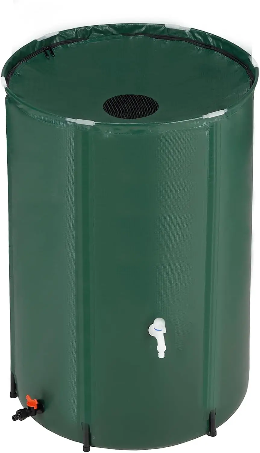 Portable Collapsible Rain Barrel Rainwater Collection System Water Storage Tank with Filter Spigot Overflow Kit Garden Use