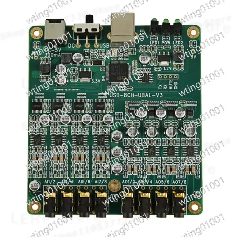 for XMOS 8ch USB Audio Interface IIS TDM ASIO Master Slave Playback Recording Soundcheck Measurement Customized Sound Card