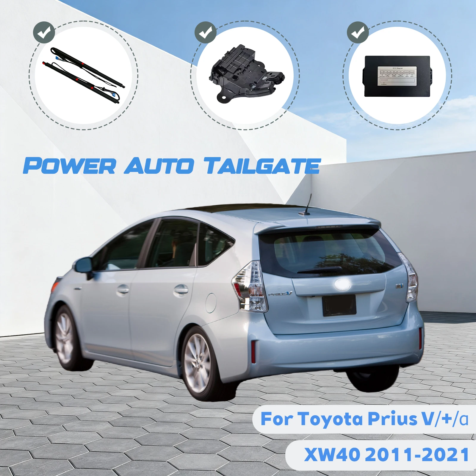 

Для Toyota Prius V/Prius α/Prius + XW40 2011-2021 Автомобильный комплект автоматического подъема, открывающий багажник, интеллектуальный электрический подъемник задней двери