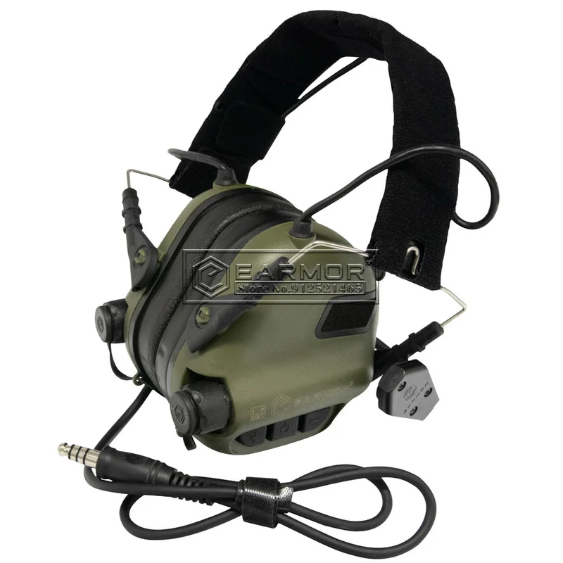 EARMOR M32 MOD4 Tactical Headset & ARC Rail Adapter Set Shooting Noise Clearance Communication